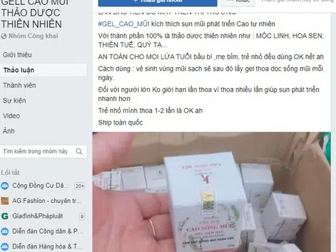 Cảnh giác bẫy quảng cáo: 'Nâng mũi dọc dừa bằng gel bôi cao sống mũi'